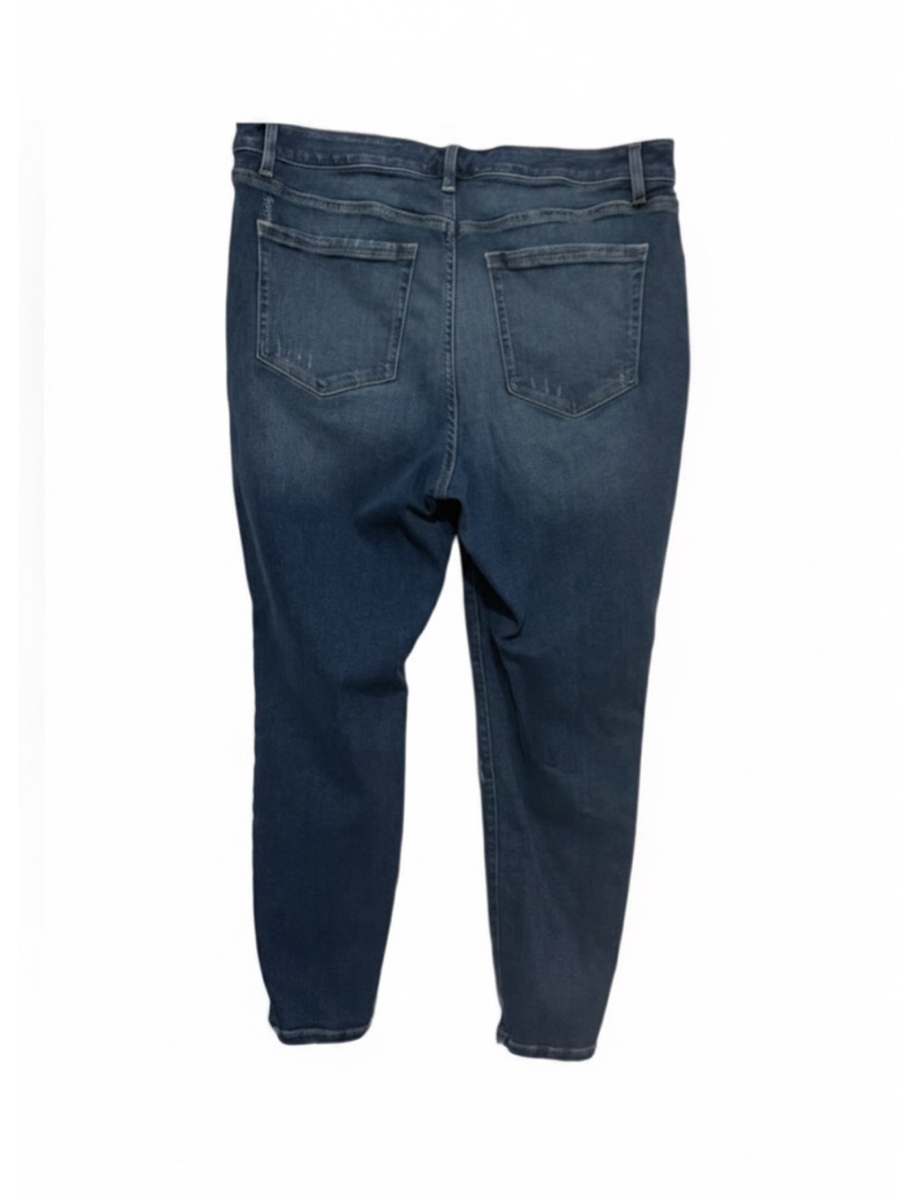 Lane Bryant Dark Blue Distressed Skinny Jeans • Like New • 20.5"W, 27.5" inseam - Picture 4 of 4